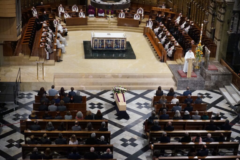 Funeral del P. Josep Massot i Muntaner a Montserrat, el 26 d'abril del 2022.